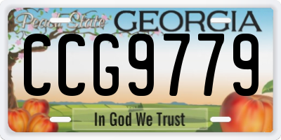GA license plate CCG9779