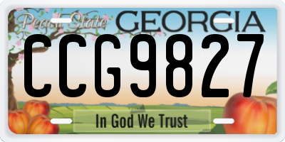 GA license plate CCG9827