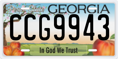 GA license plate CCG9943