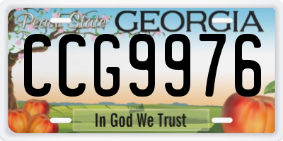 GA license plate CCG9976