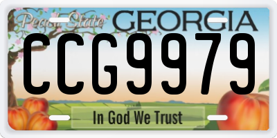 GA license plate CCG9979