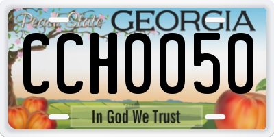 GA license plate CCH0050