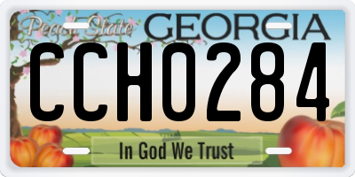 GA license plate CCH0284