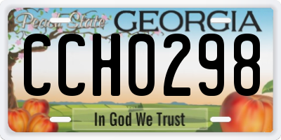 GA license plate CCH0298