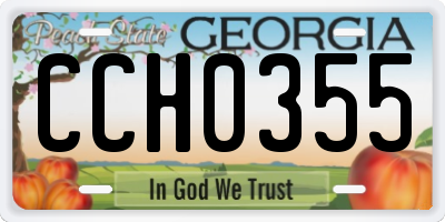 GA license plate CCH0355