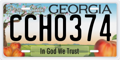 GA license plate CCH0374