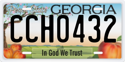 GA license plate CCH0432
