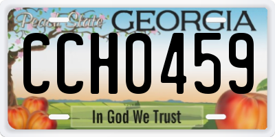 GA license plate CCH0459