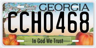 GA license plate CCH0468