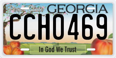 GA license plate CCH0469