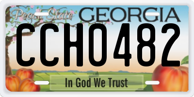 GA license plate CCH0482