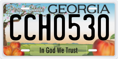 GA license plate CCH0530