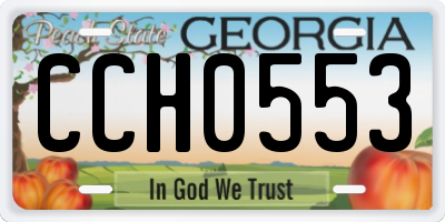 GA license plate CCH0553