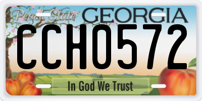 GA license plate CCH0572