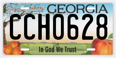 GA license plate CCH0628