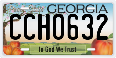GA license plate CCH0632