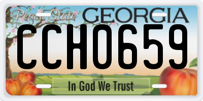 GA license plate CCH0659