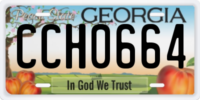 GA license plate CCH0664