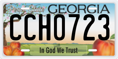 GA license plate CCH0723