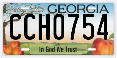 GA license plate CCH0754