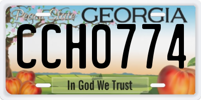 GA license plate CCH0774