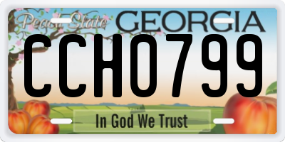 GA license plate CCH0799