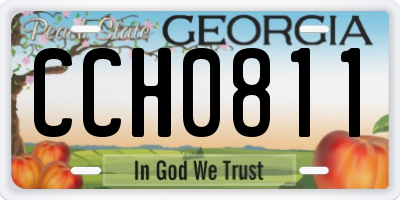 GA license plate CCH0811