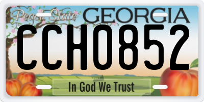 GA license plate CCH0852