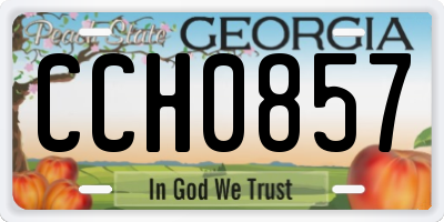 GA license plate CCH0857