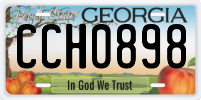 GA license plate CCH0898