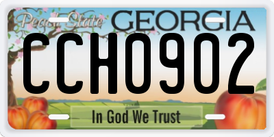 GA license plate CCH0902