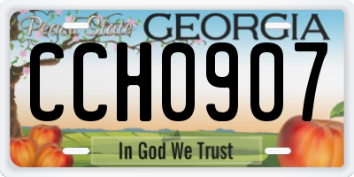 GA license plate CCH0907