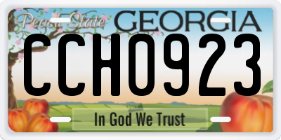 GA license plate CCH0923