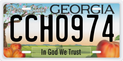 GA license plate CCH0974