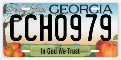 GA license plate CCH0979