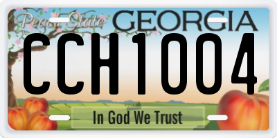 GA license plate CCH1004