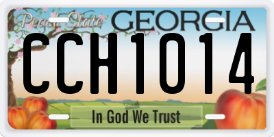 GA license plate CCH1014