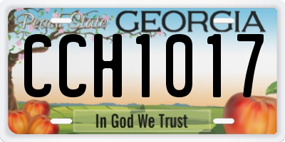 GA license plate CCH1017