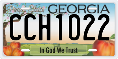 GA license plate CCH1022