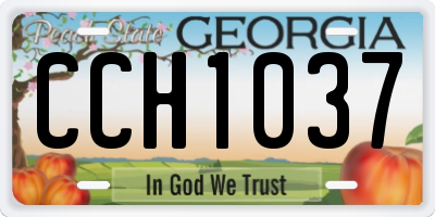 GA license plate CCH1037