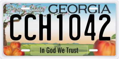 GA license plate CCH1042
