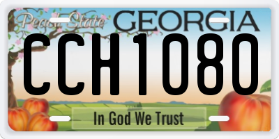 GA license plate CCH1080