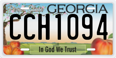 GA license plate CCH1094