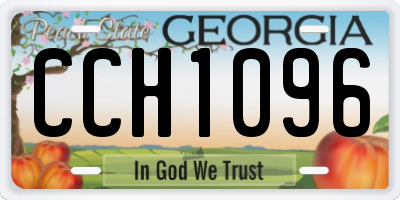 GA license plate CCH1096