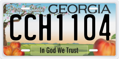 GA license plate CCH1104