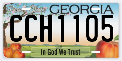 GA license plate CCH1105