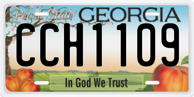 GA license plate CCH1109
