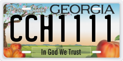 GA license plate CCH1111