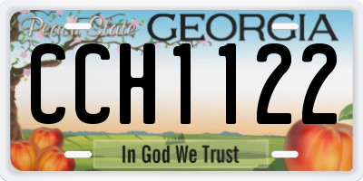 GA license plate CCH1122
