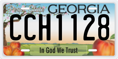 GA license plate CCH1128